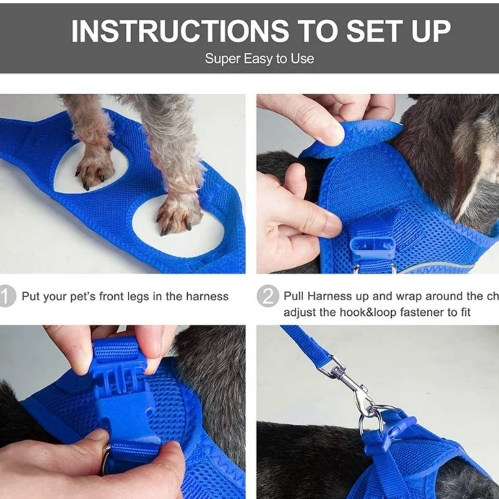 Fida Blue Dog or Cat Harness with Leash
XXXS - Picture 6 of 10